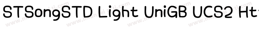 STSongSTD Light UniGB UCS2 Httf字体转换